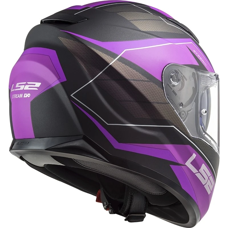 Full Face Motorcycle Helmet Double Visor Ls2 FF320 Stream Evo MERCURY Matt Purple Titanium 4 Full Face Motorcycle Helmet Double Visor Ls2 FF320 Stream Evo MERCURY Matt Purple Titanium - Image 2