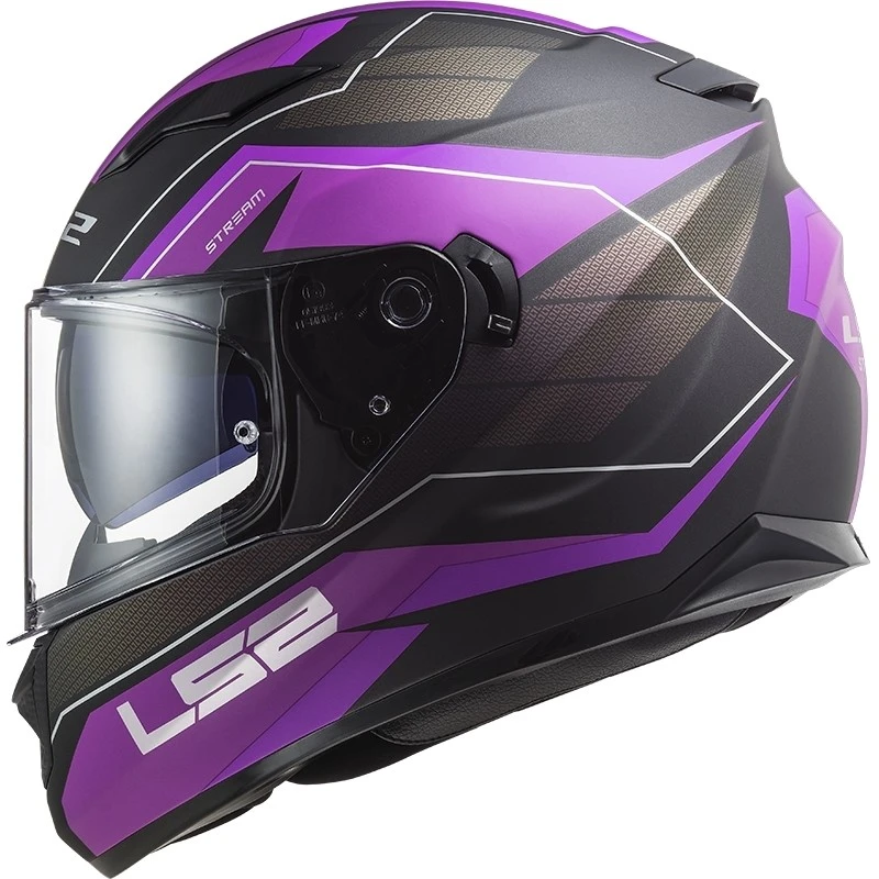 Full Face Motorcycle Helmet Double Visor Ls2 FF320 Stream Evo MERCURY Matt Purple Titanium 6 Full Face Motorcycle Helmet Double Visor Ls2 FF320 Stream Evo MERCURY Matt Purple Titanium - Image 4