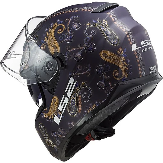 Full Face Motorcycle Helmet Double Visor Ls2 FF320 STREM EVO Pasly Purple Opaque 4 Full Face Motorcycle Helmet Double Visor Ls2 FF320 STREM EVO Pasly Purple Opaque - Image 2