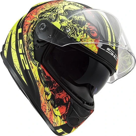 Full Face Motorcycle Helmet Double Visor Ls2 FF320 STREM EVO Throne Black Yellow Fluo Matte 4 Full Face Motorcycle Helmet Double Visor Ls2 FF320 STREM EVO Throne Black Yellow Fluo Matte - Image 2
