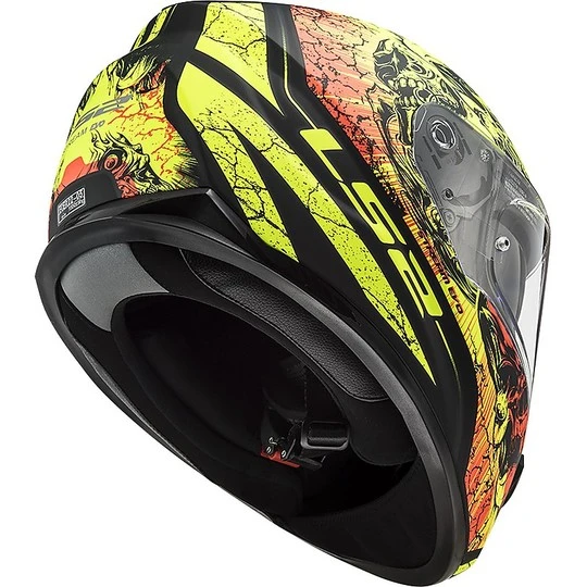 Full Face Motorcycle Helmet Double Visor Ls2 FF320 STREM EVO Throne Black Yellow Fluo Matte 6 Full Face Motorcycle Helmet Double Visor Ls2 FF320 STREM EVO Throne Black Yellow Fluo Matte - Image 4