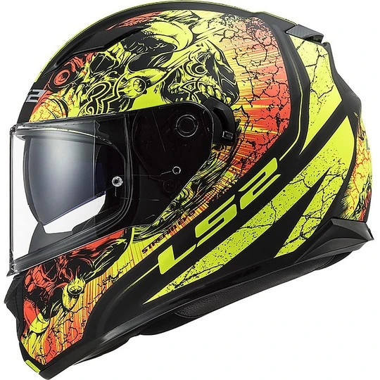 Full Face Motorcycle Helmet Double Visor Ls2 FF320 STREM EVO Throne Black Yellow Fluo Matte 7 Full Face Motorcycle Helmet Double Visor Ls2 FF320 STREM EVO Throne Black Yellow Fluo Matte - Image 5