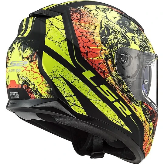 Full Face Motorcycle Helmet Double Visor Ls2 FF320 STREM EVO Throne Black Yellow Fluo Matte 8 Full Face Motorcycle Helmet Double Visor Ls2 FF320 STREM EVO Throne Black Yellow Fluo Matte - Image 6