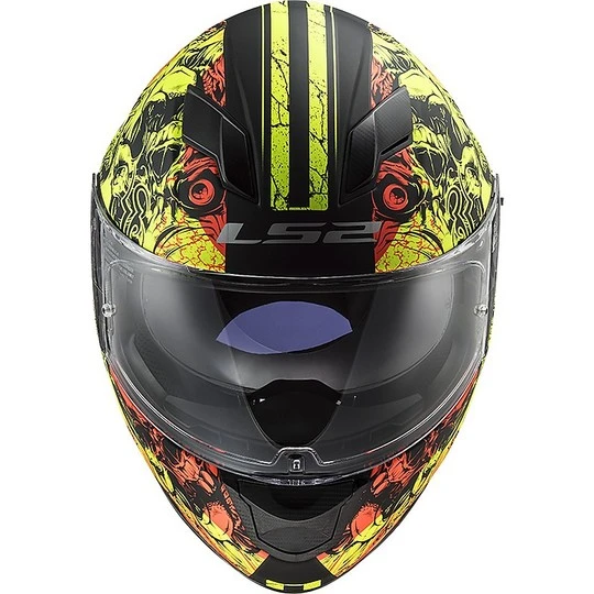 Full Face Motorcycle Helmet Double Visor Ls2 FF320 STREM EVO Throne Black Yellow Fluo Matte 10 Full Face Motorcycle Helmet Double Visor Ls2 FF320 STREM EVO Throne Black Yellow Fluo Matte - Image 8