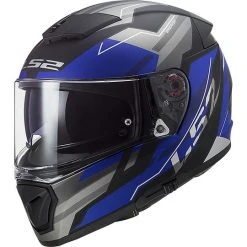Full Face Motorcycle Helmet Double Visor Ls2 FF390 BREAKER Beta Blue Matt