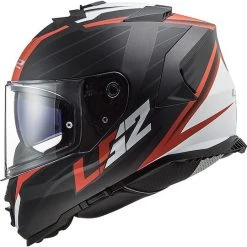 Full Face Motorcycle Helmet Double Visor Ls2 FF800 STORM Nerve Black Matt Red -Ls2 Sales Shop full face motorcycle helmet double visor ls2 ff800 storm nerve black matt red 85563