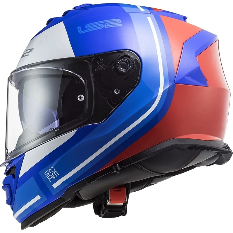 Full Face Motorcycle Helmet Double Visor Ls2 FF800 Storm SLANT Blue Orange Fluo 4 Full Face Motorcycle Helmet Double Visor Ls2 FF800 Storm SLANT Blue Orange Fluo - Image 2
