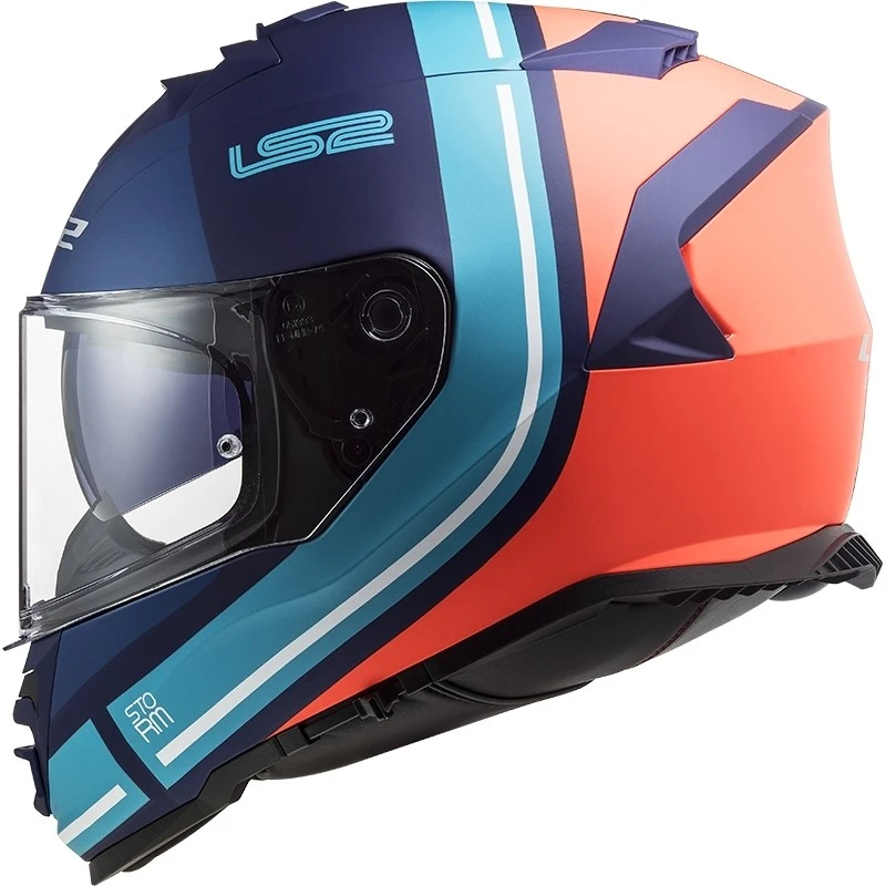 Full Face Motorcycle Helmet Double Visor Ls2 FF800 Storm SLANT Blue Orange 7 Full Face Motorcycle Helmet Double Visor Ls2 FF800 Storm SLANT Blue Orange - Image 5