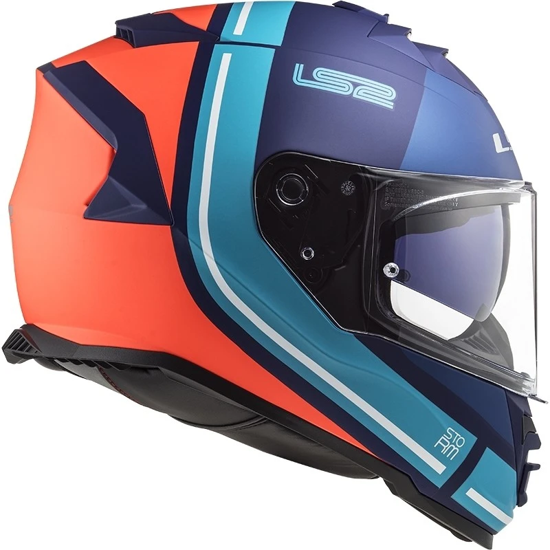 Full Face Motorcycle Helmet Double Visor Ls2 FF800 Storm SLANT Blue Orange 8 Full Face Motorcycle Helmet Double Visor Ls2 FF800 Storm SLANT Blue Orange - Image 6