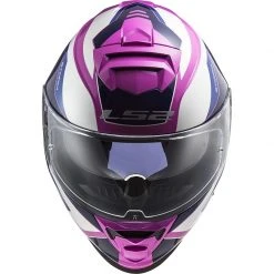 Full Face Motorcycle Helmet Double Visor Ls2 FF800 Storm TECHY White Pink -Ls2 Sales Shop full face motorcycle helmet double visor ls2 ff800 storm techy white pink 106688