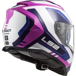 Full Face Motorcycle Helmet Double Visor Ls2 FF800 Storm TECHY White Pink -Ls2 Sales Shop full face motorcycle helmet double visor ls2 ff800 storm techy white pink 106689