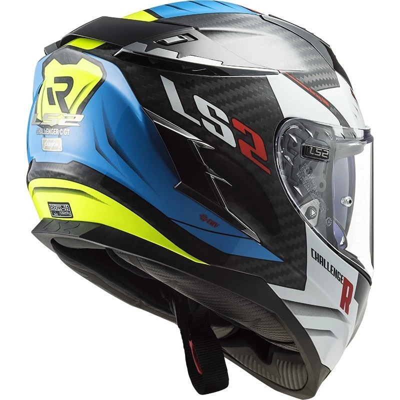 Full Face Motorcycle Helmet In Carbon Ls2 FF327 CHALLENGER C Sporty White 4 Full Face Motorcycle Helmet In Carbon Ls2 FF327 CHALLENGER C Sporty White - Image 2