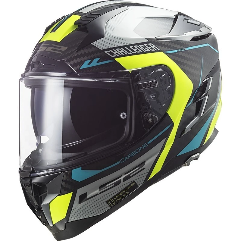 Full Face Motorcycle Helmet In Carbon Ls2 FF327 CHALLENGER C Thorn Yellow Fluo 3 Full Face Motorcycle Helmet In Carbon Ls2 FF327 CHALLENGER C Thorn Yellow Fluo
