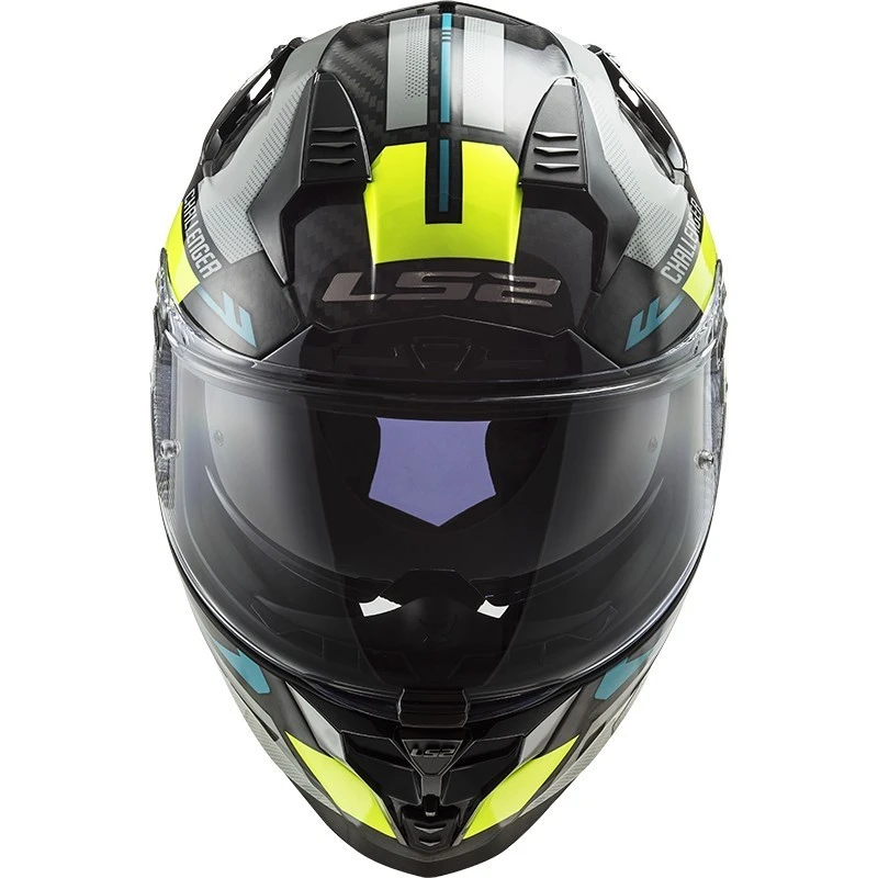 Full Face Motorcycle Helmet In Carbon Ls2 FF327 CHALLENGER C Thorn Yellow Fluo 7 Full Face Motorcycle Helmet In Carbon Ls2 FF327 CHALLENGER C Thorn Yellow Fluo - Image 5