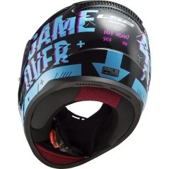 Full Face Motorcycle Helmet Ls2 FF353 RAPID Player Black Sky Blue -Ls2 Sales Shop full face motorcycle helmet ls2 ff353 rapid player black sky blue 135488