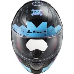 Full Face Motorcycle Helmet Ls2 FF353 RAPID Player Black Sky Blue -Ls2 Sales Shop full face motorcycle helmet ls2 ff353 rapid player black sky blue 135490
