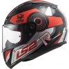 Full Face Motorcycle Helmet Ls2 FF353 Rapid STRATUS Black Red Silver -Ls2 Sales Shop full face motorcycle helmet ls2 ff353 rapid stratus black red silver 106739