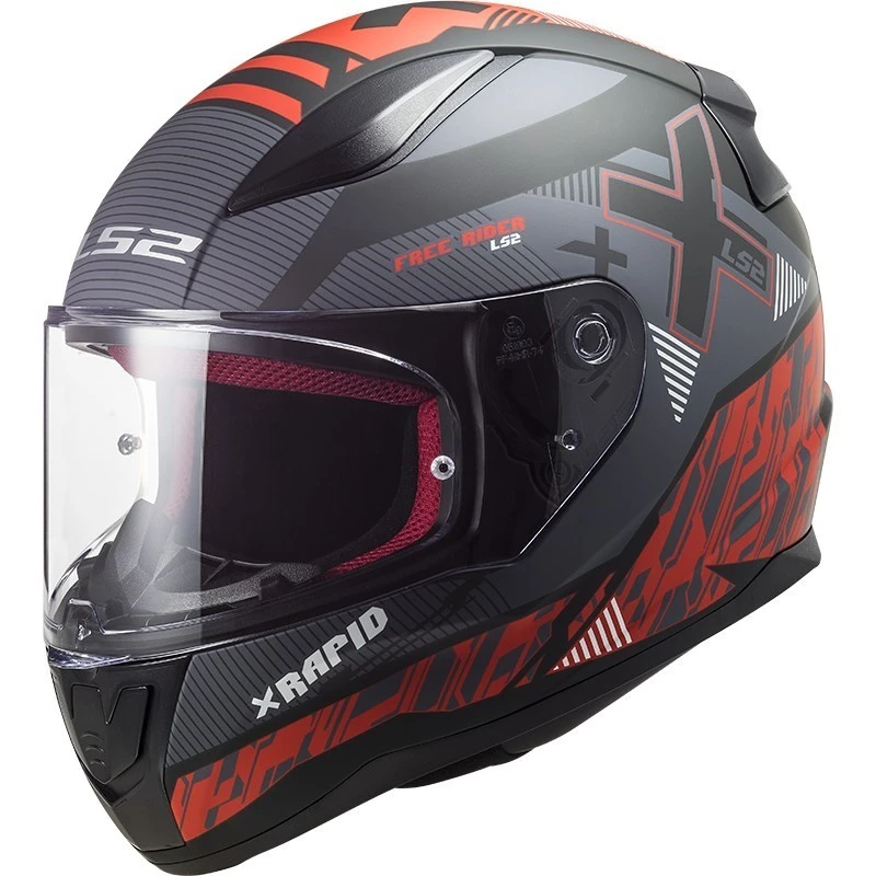 Full Face Motorcycle Helmet Ls2 FF353 RAPID Xtreet Matt Black Red 3 Full Face Motorcycle Helmet Ls2 FF353 RAPID Xtreet Matt Black Red