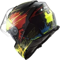 Full Face Motorcycle Helmet Ls2 FF800 STORM Drop Black Yellow Red -Ls2 Sales Shop full face motorcycle helmet ls2 ff800 storm drop black yellow red 135433