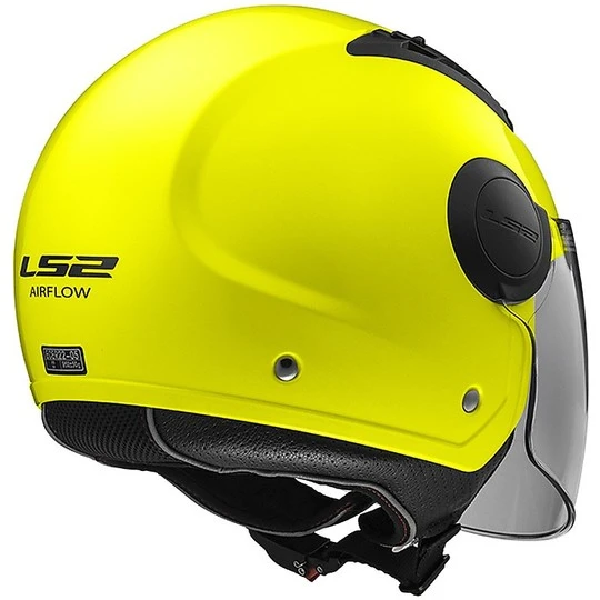 Helmet LS2 OF562 Airflow Solid Yellow Fluo 4 Helmet LS2 OF562 Airflow Solid Yellow Fluo - Image 2