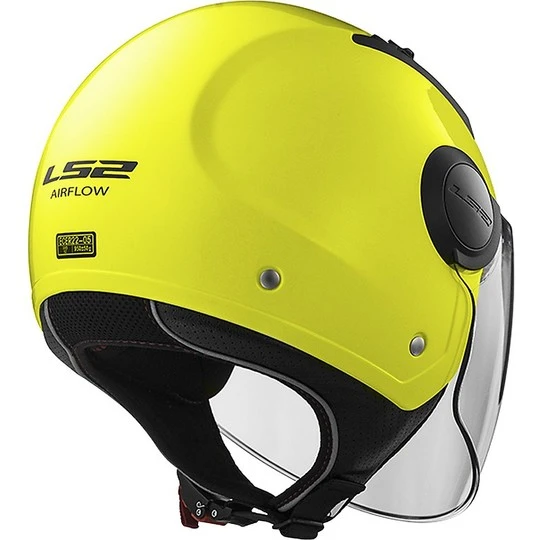 Helmet LS2 OF562 Airflow Solid Yellow Fluo 10 Helmet LS2 OF562 Airflow Solid Yellow Fluo - Image 8