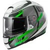 Helmet Moto Integral Fiber LS2 FF397 Vector Titan Titanium White Double Visor Green -Ls2 Sales Shop helmet moto integral fiber ls2 ff397 vector titan titanium white double visor green 31384