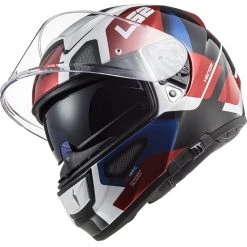 Integral Motorcycle Helmet In Ls2 Fiber FF397 VECTOR Evo Automat White Red -Ls2 Sales Shop integral motorcycle helmet in ls2 fiber ff397 vector evo automat white red 107137