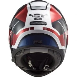 Integral Motorcycle Helmet In Ls2 Fiber FF397 VECTOR Evo Automat White Red -Ls2 Sales Shop integral motorcycle helmet in ls2 fiber ff397 vector evo automat white red 107142