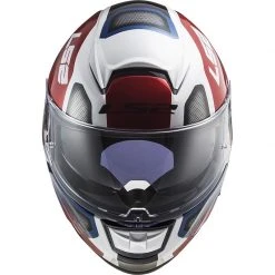 Integral Motorcycle Helmet In Ls2 Fiber FF397 VECTOR Evo Automat White Red -Ls2 Sales Shop integral motorcycle helmet in ls2 fiber ff397 vector evo automat white red 107143