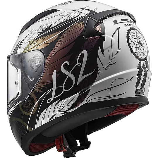Integral Motorcycle Helmet LS2 FF353 RAPID Boho White Black Pink 8 Integral Motorcycle Helmet LS2 FF353 RAPID Boho White Black Pink - Image 6