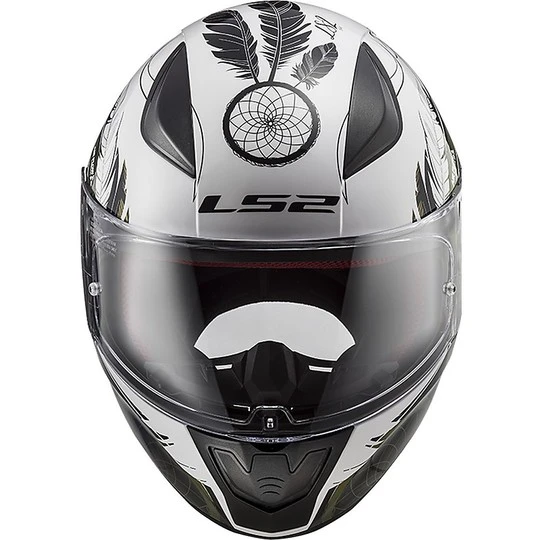 Integral Motorcycle Helmet LS2 FF353 RAPID Boho White Black Pink 12 Integral Motorcycle Helmet LS2 FF353 RAPID Boho White Black Pink - Image 10