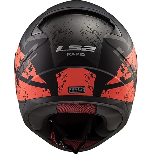 Integral Motorcycle Helmet Ls2 FF353 Rapid Deadbolt Black Opaque Orange 9 Integral Motorcycle Helmet Ls2 FF353 Rapid Deadbolt Black Opaque Orange - Image 7