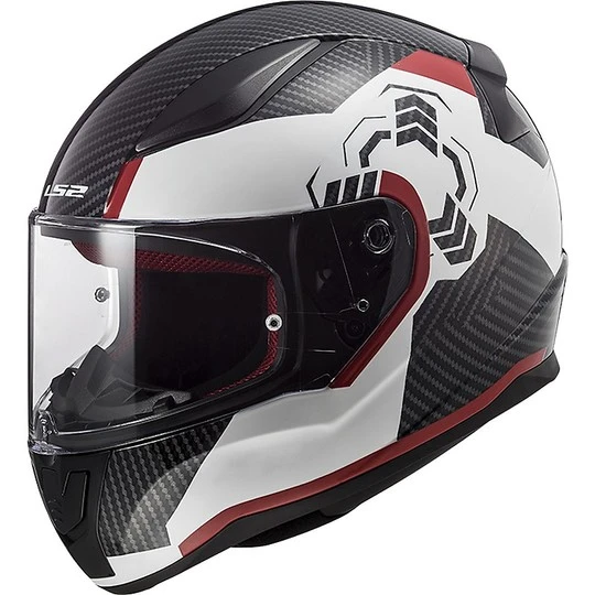 Integral Motorcycle Helmet LS2 FF353 RAPID Ghost White Black Red 3 Integral Motorcycle Helmet LS2 FF353 RAPID Ghost White Black Red