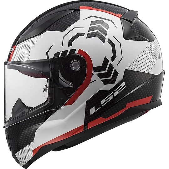Integral Motorcycle Helmet LS2 FF353 RAPID Ghost White Black Red 4 Integral Motorcycle Helmet LS2 FF353 RAPID Ghost White Black Red - Image 2