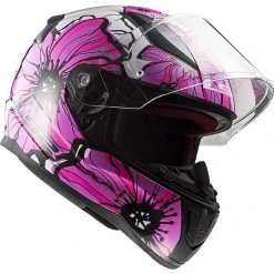 Integral Motorcycle Helmet LS2 FF353 RAPID Poppies Pink -Ls2 Sales Shop integral motorcycle helmet ls2 ff353 rapid poppies pink 66833