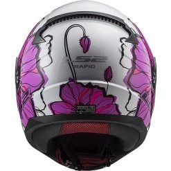 Integral Motorcycle Helmet LS2 FF353 RAPID Poppies Pink -Ls2 Sales Shop integral motorcycle helmet ls2 ff353 rapid poppies pink 66838