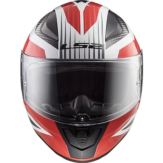 Integral Motorcycle Helmet Ls2 FF353 Rapid White Grid Red 9 Integral Motorcycle Helmet Ls2 FF353 Rapid White Grid Red - Image 7
