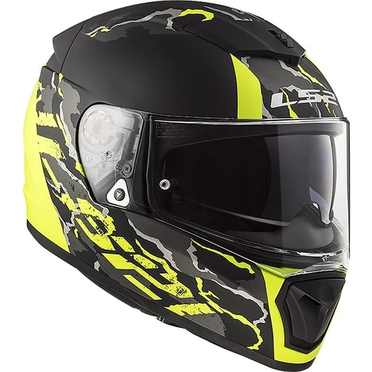 Integral Motorcycle Helmet LS2 FF390 BREAKER Feline Black Yellow Fluo Matt 4 Integral Motorcycle Helmet LS2 FF390 BREAKER Feline Black Yellow Fluo Matt - Image 2