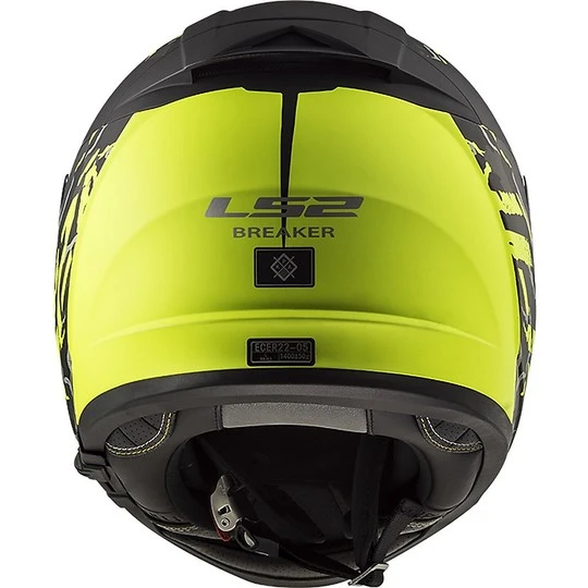 Integral Motorcycle Helmet LS2 FF390 BREAKER Feline Black Yellow Fluo Matt 9 Integral Motorcycle Helmet LS2 FF390 BREAKER Feline Black Yellow Fluo Matt - Image 7