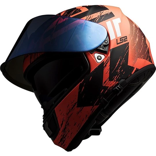 Integral Motorcycle Helmet Ls2 FF397 Vector Hunter Black Opaque Orange 12 Integral Motorcycle Helmet Ls2 FF397 Vector Hunter Black Opaque Orange - Image 10