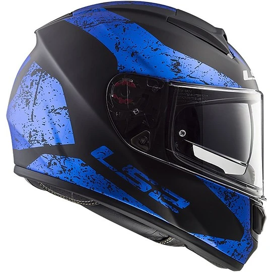 Integral Motorcycle Helmet Ls2 FF397 Vector Sign Black Blue Opaco 6 Integral Motorcycle Helmet Ls2 FF397 Vector Sign Black Blue Opaco - Image 4