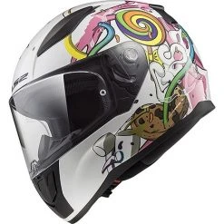 Integrated Baby Lycra Helmet LS2 FF 353J Pink White Monster -Ls2 Sales Shop integrated baby lycra helmet ls2 ff 353j pink white monster 45052