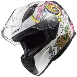 Integrated Baby Lycra Helmet LS2 FF 353J Pink White Monster -Ls2 Sales Shop integrated baby lycra helmet ls2 ff 353j pink white monster 45055