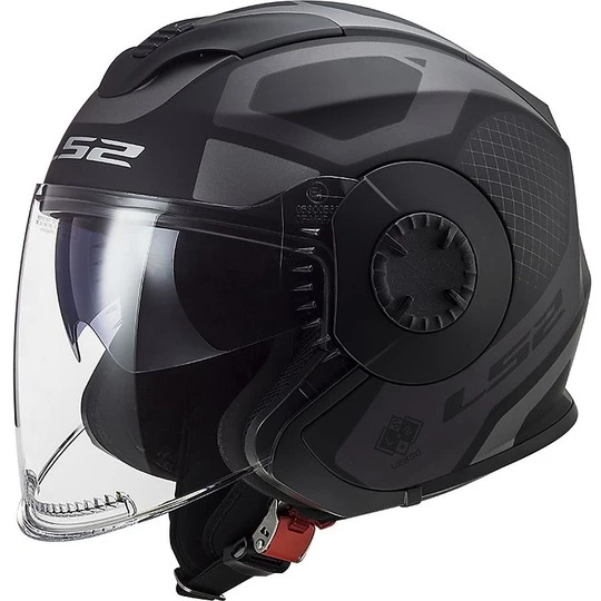 Jet Helmet Double Visor Motorcycle Ls2 OF570 VERSO Marker Matt Black Titanium 3 Jet Helmet Double Visor Motorcycle Ls2 OF570 VERSO Marker Matt Black Titanium