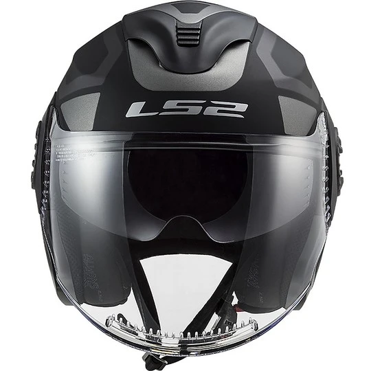 Jet Helmet Double Visor Motorcycle Ls2 OF570 VERSO Marker Matt Black Titanium 12 Jet Helmet Double Visor Motorcycle Ls2 OF570 VERSO Marker Matt Black Titanium - Image 10