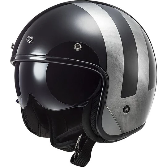 Jet Ls2 Custom Motorcycle Helmet OF601 BOB Lines Black Jeans 3 Jet Ls2 Custom Motorcycle Helmet OF601 BOB Lines Black Jeans