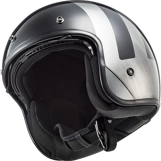 Jet Ls2 Custom Motorcycle Helmet OF601 BOB Lines Black Jeans 7 Jet Ls2 Custom Motorcycle Helmet OF601 BOB Lines Black Jeans - Image 5