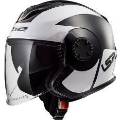 Jet LS2 OF570 Moto Jet Helmet Black Mobile White