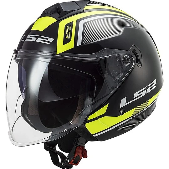 Jet Moto Helmet Ls2 Double Visor Ls2 OF573 TWISTER 2 Flix Yellow Fluo 3 Jet Moto Helmet Ls2 Double Visor Ls2 OF573 TWISTER 2 Flix Yellow Fluo
