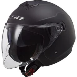 Jet Moto Helmet Ls2 Double Visor Ls2 OF573 TWISTER 2 Solid Matt Black